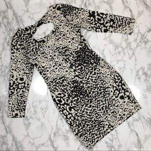 Forever 21 Animal Print Bow Dress Small